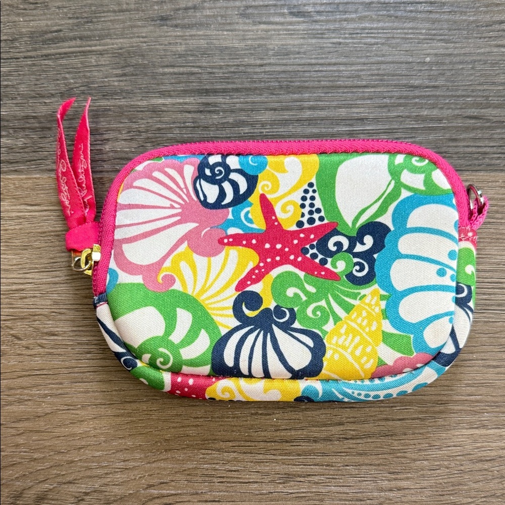 Lilly Pulitzer Pink and Green Coin Pouch